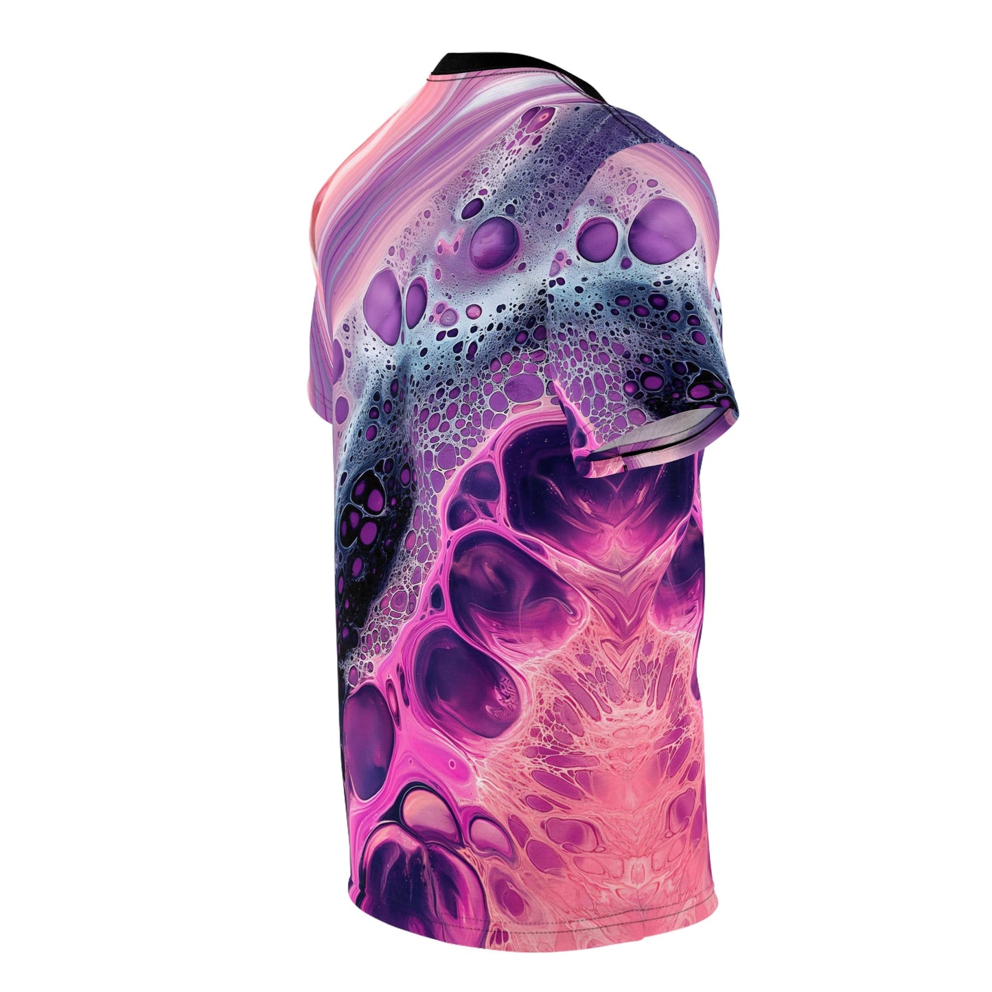 Cosmic Dreamscape All - Over Print T - Shirt - Acrylic Pour Art Design - JDG Visual Arts