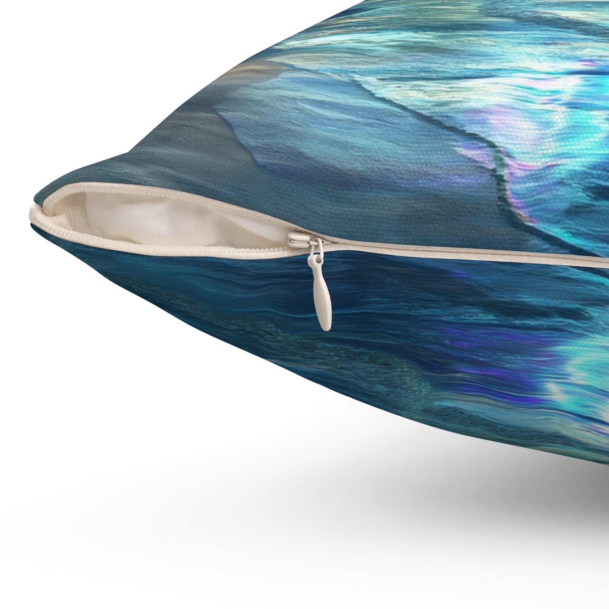 Cosmic Shores — Nebula Beach Throw Pillow - JG Visual Arts