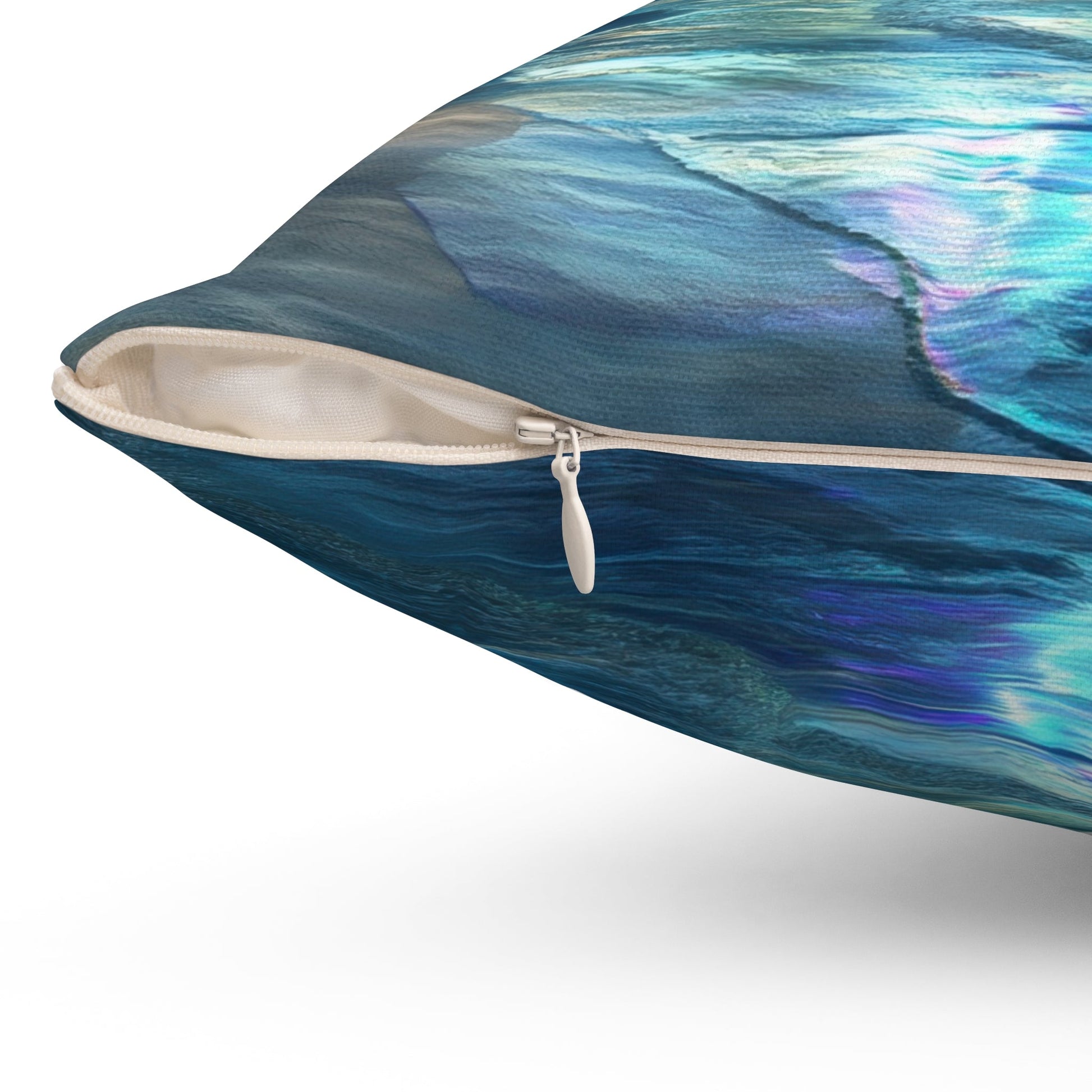 Cosmic Shores — Nebula Beach Throw Pillow - JG Visual Arts