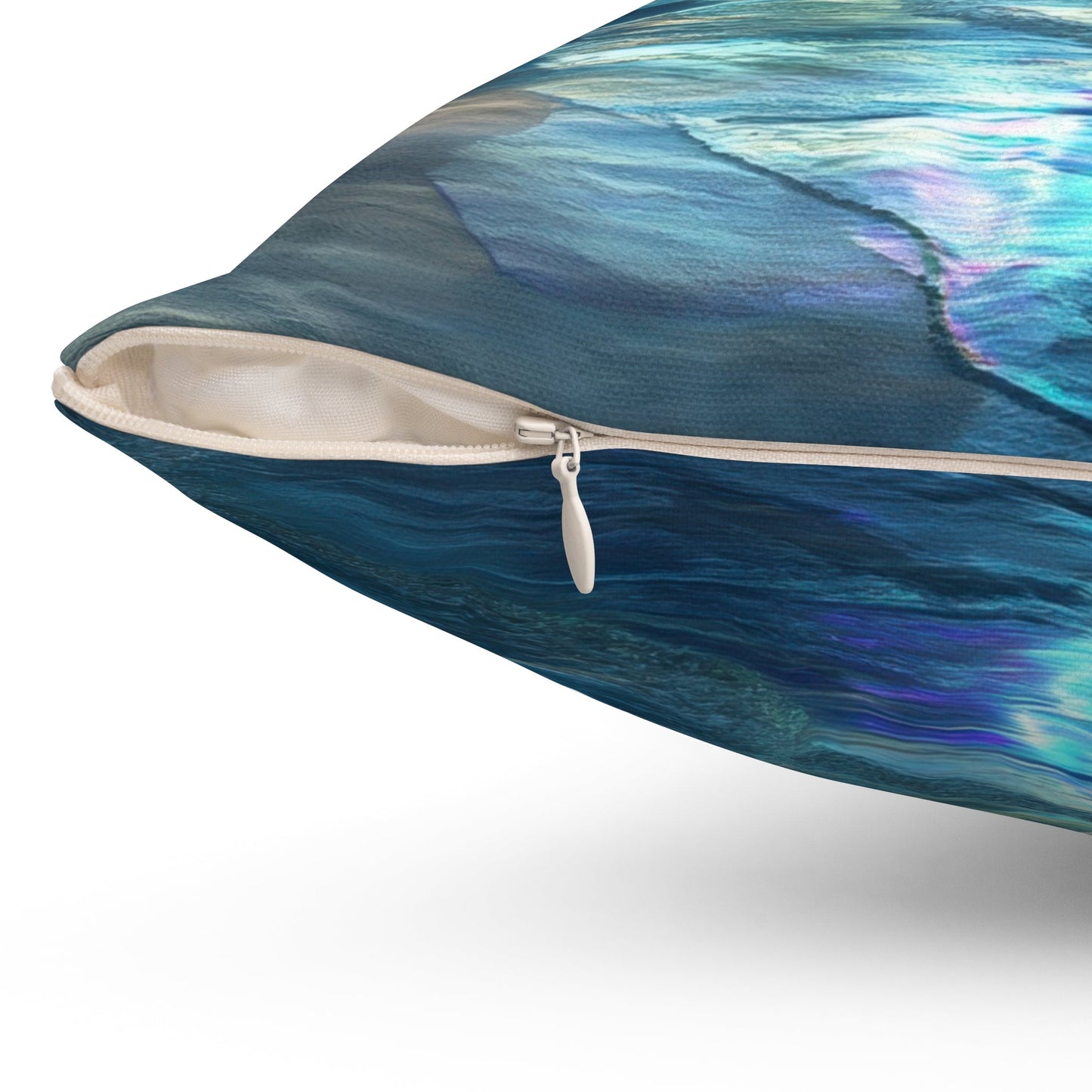Cosmic Shores — Nebula Beach Throw Pillow - JG Visual Arts