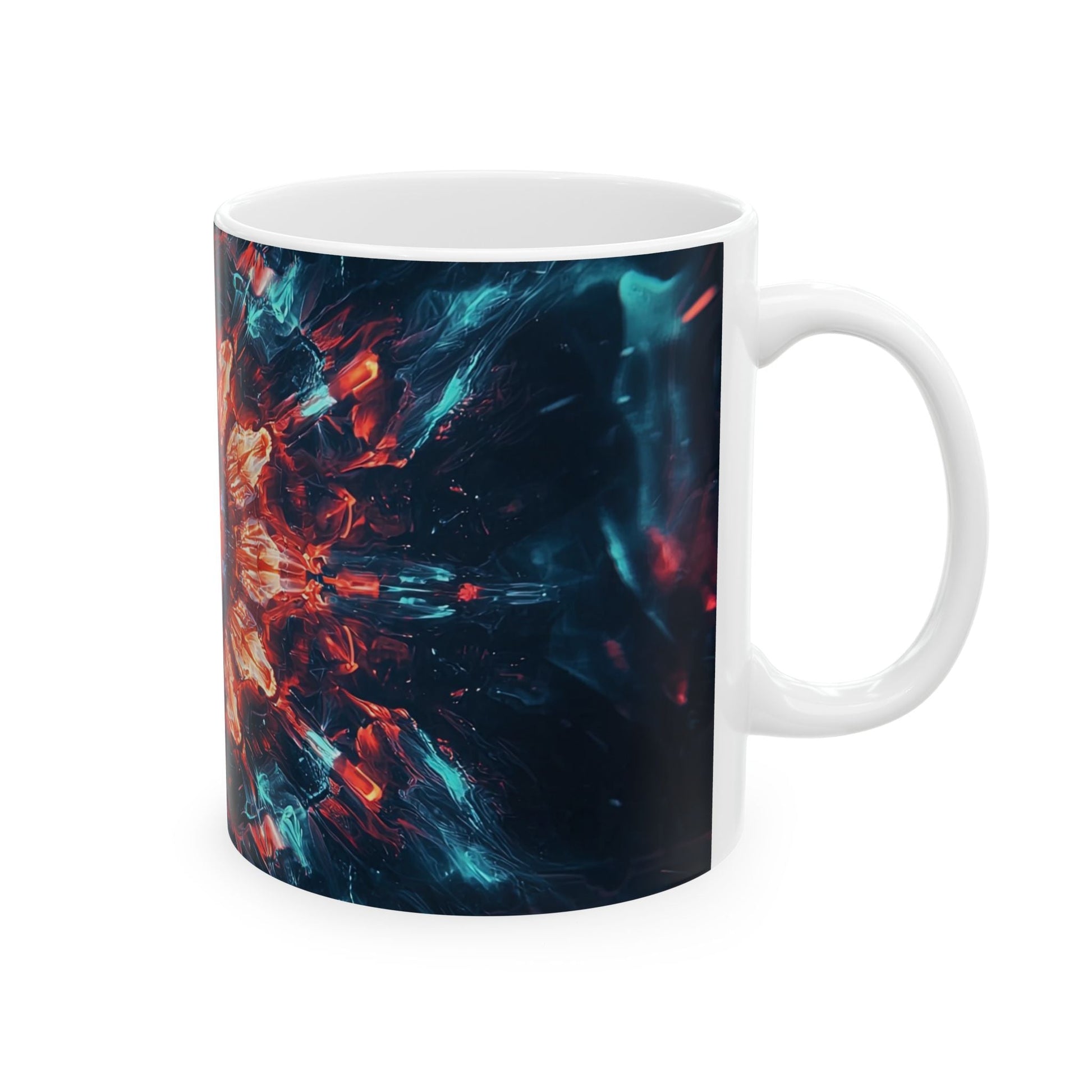 Crystal Mandala — Ember & Ice Kaleidoscope Mug - JG Visual Arts