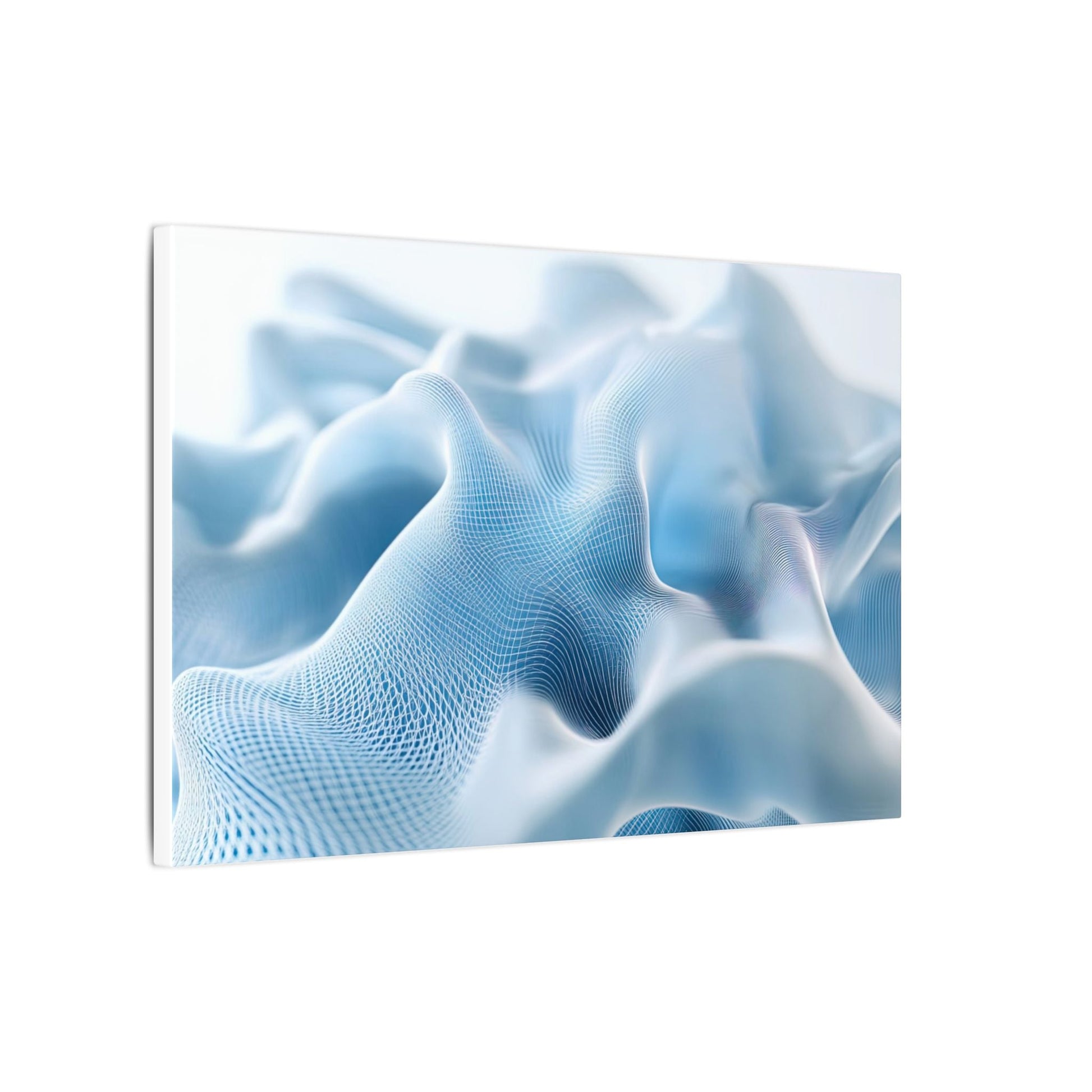 Digital Silk — Flowing Wireframe Waves Canvas - JG Visual Arts