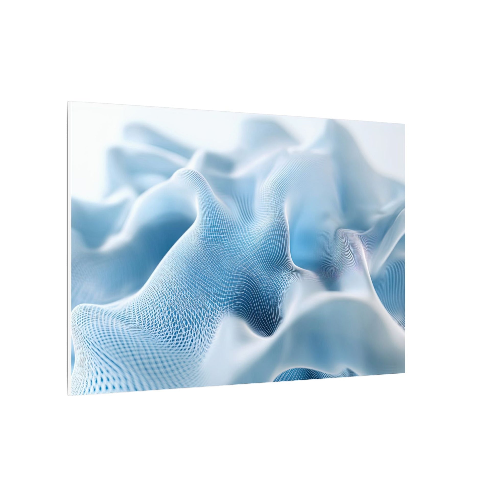 Digital Silk — Flowing Wireframe Waves Canvas - JG Visual Arts