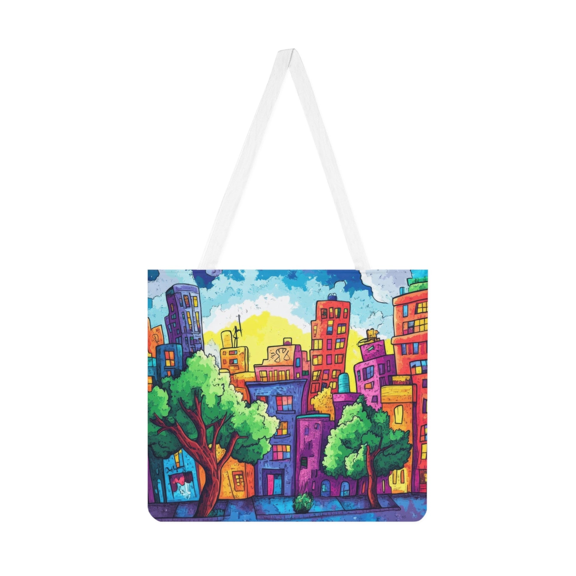Doodle City — Whimsical Skyline Tote Bag - JG Visual Arts