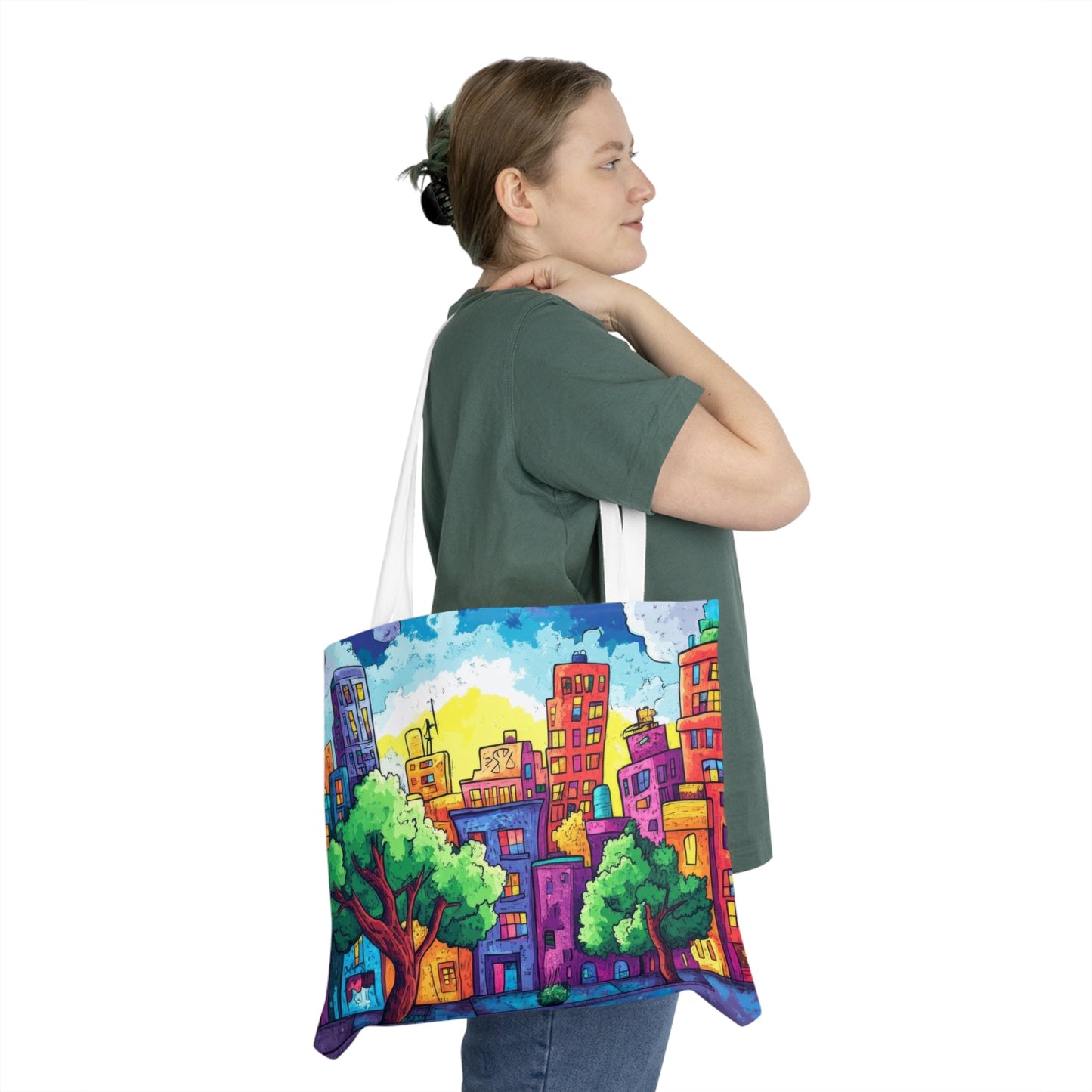 Doodle City — Whimsical Skyline Tote Bag - JG Visual Arts