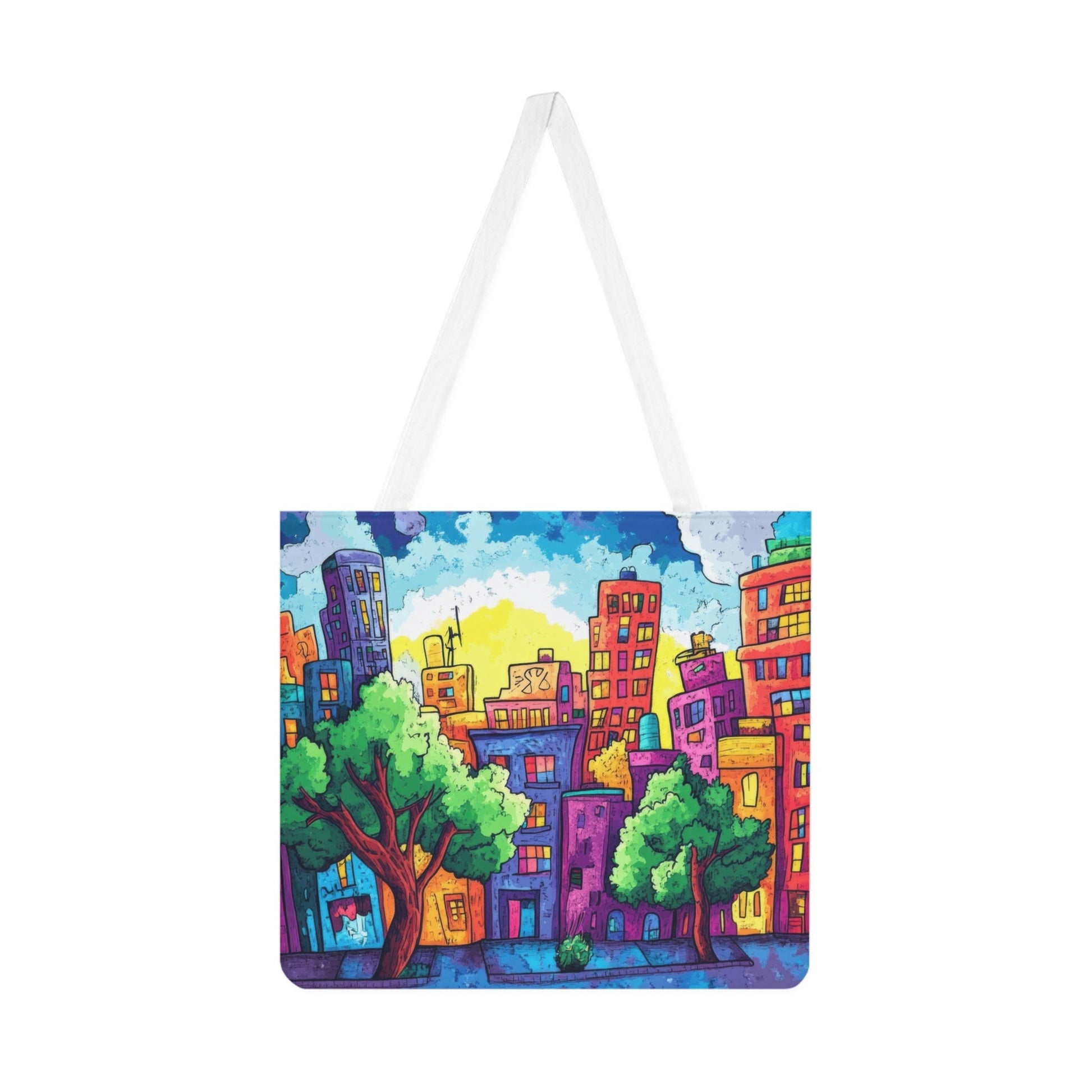 Doodle City — Whimsical Skyline Tote Bag - JG Visual Arts