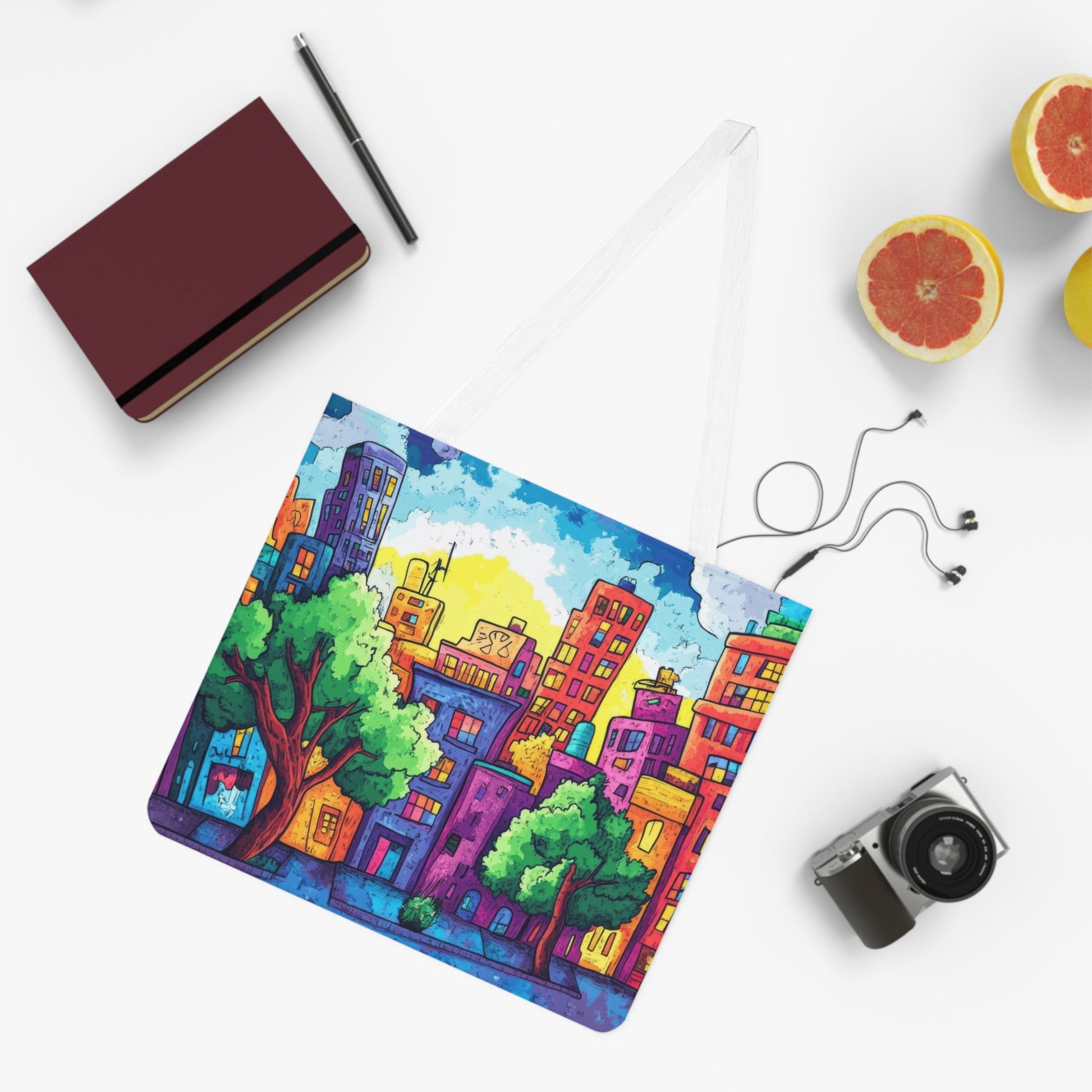 Doodle City — Whimsical Skyline Tote Bag - JG Visual Arts