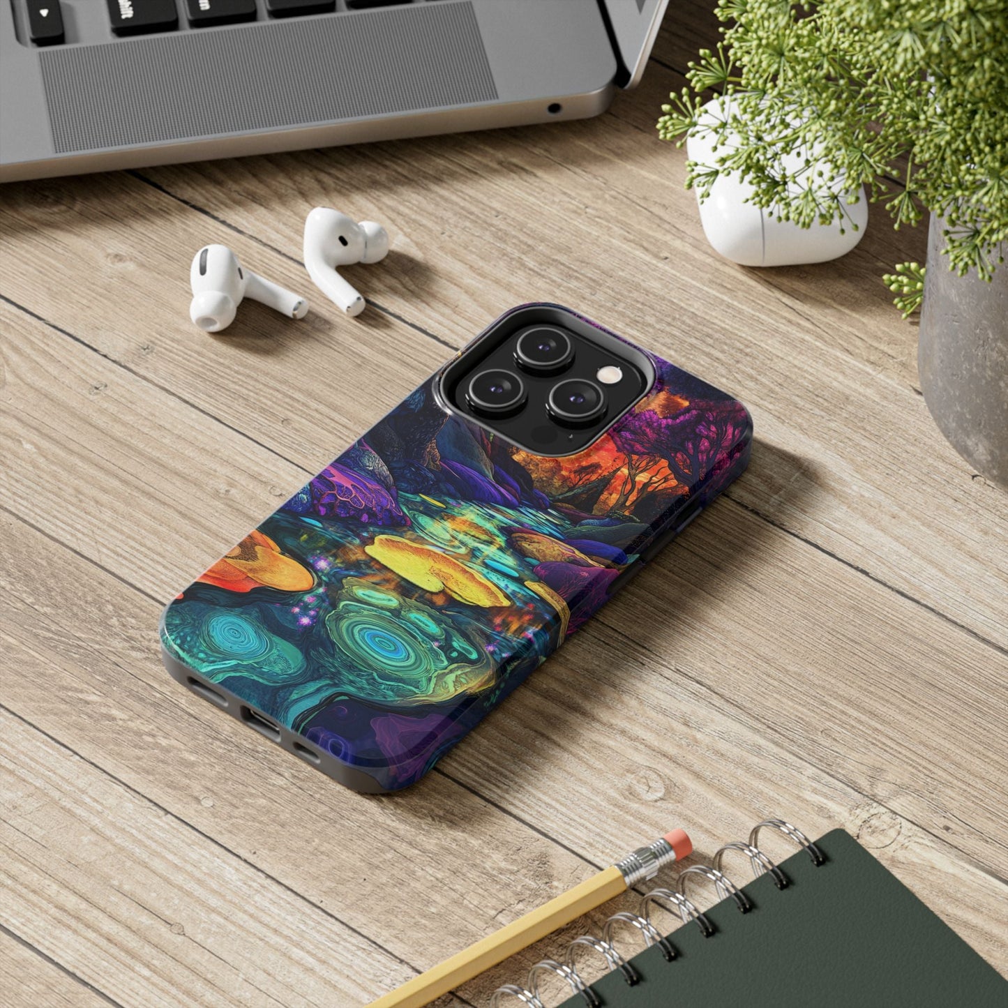 Dreamscape River — Psychedelic Canyon Phone Case - JDG Visual Arts