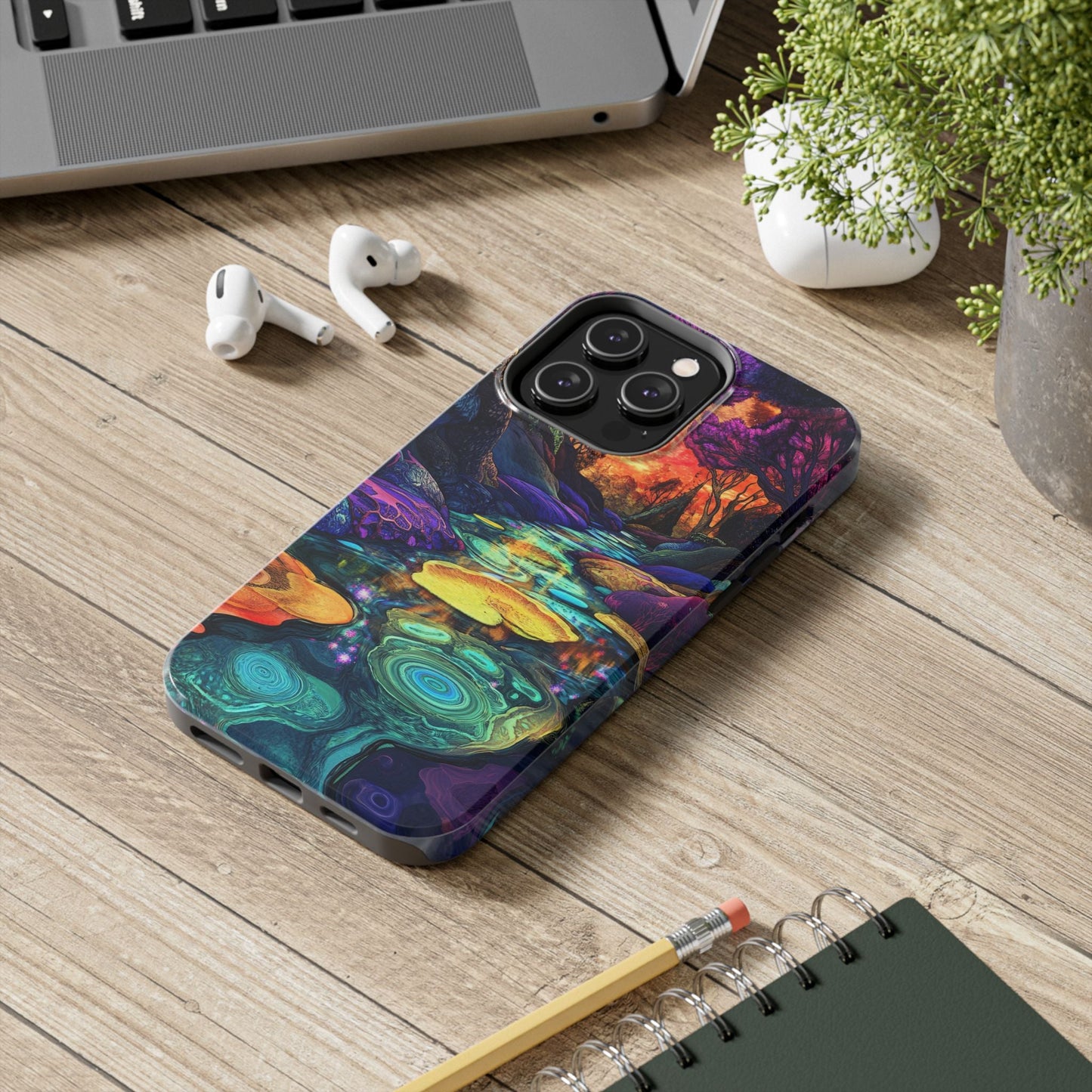 Dreamscape River — Psychedelic Canyon Phone Case - JDG Visual Arts
