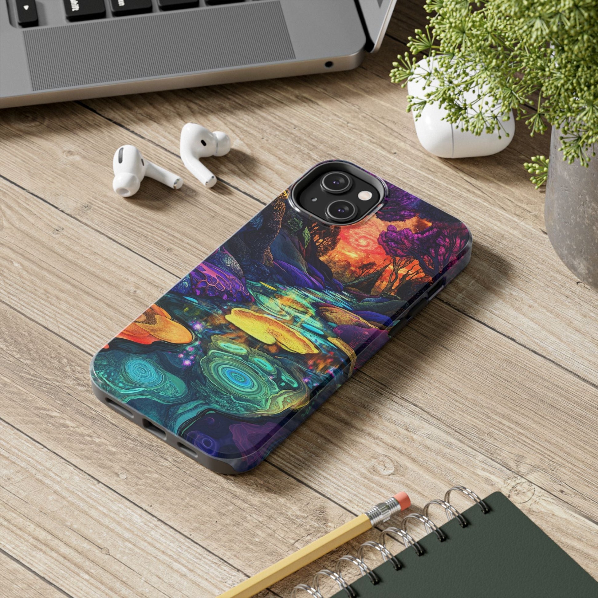 Dreamscape River — Psychedelic Canyon Phone Case - JDG Visual Arts