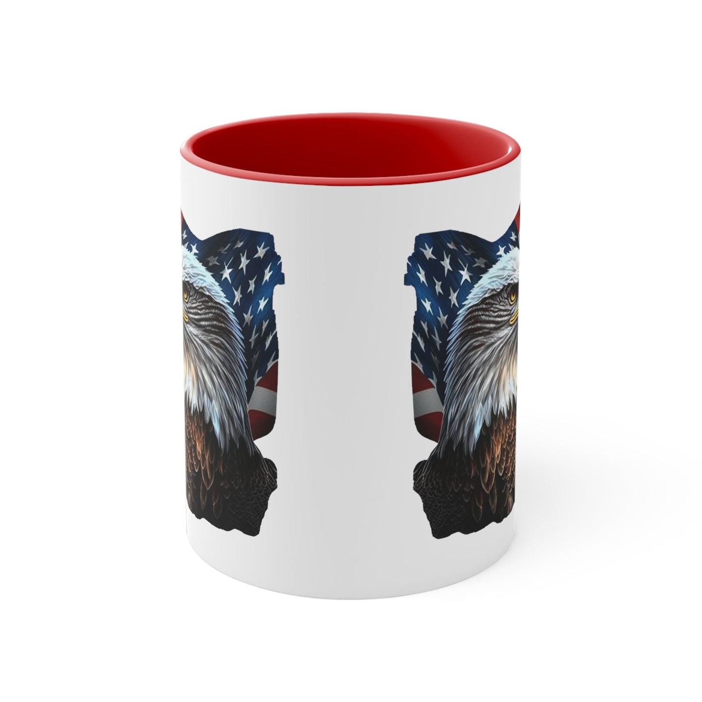 Eagle's Glory: Patriotic Two-Tone Coffee Mug, 11oz - JDG Visual Arts