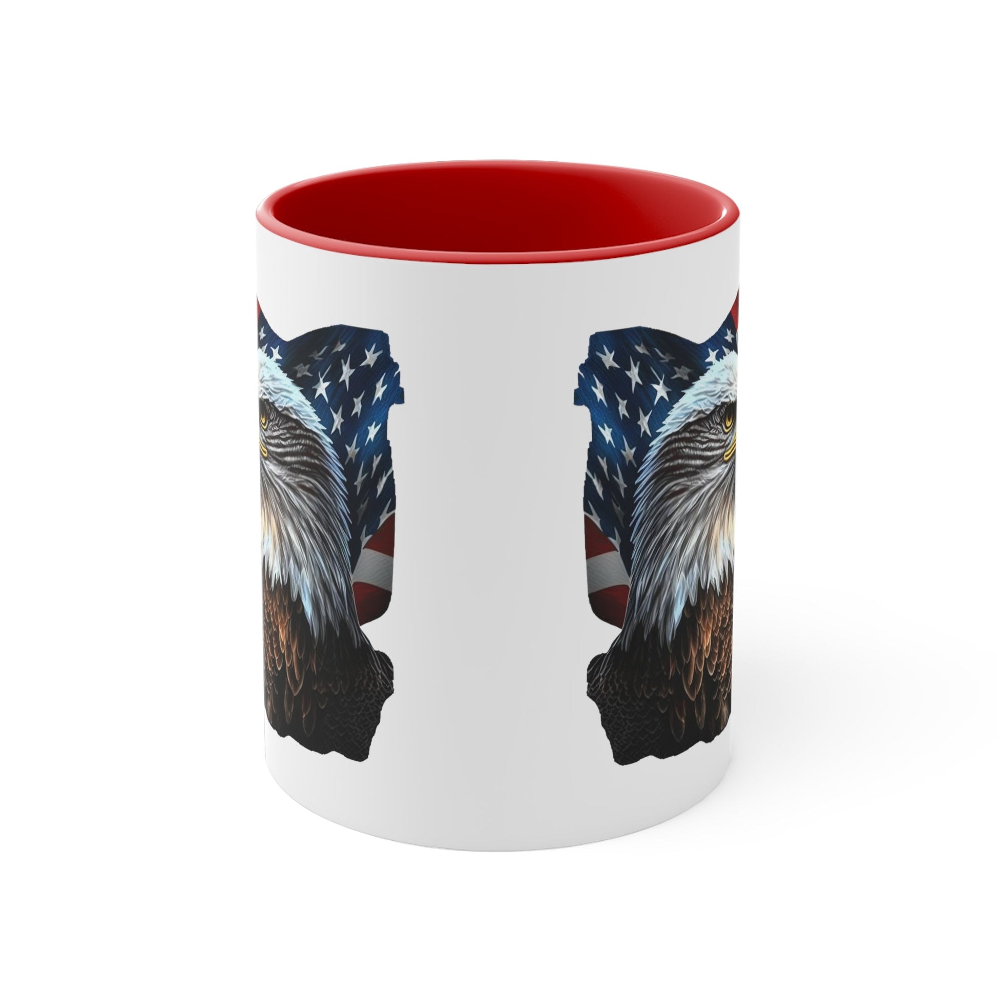 Eagle's Glory: Patriotic Two-Tone Coffee Mug, 11oz - JDG Visual Arts