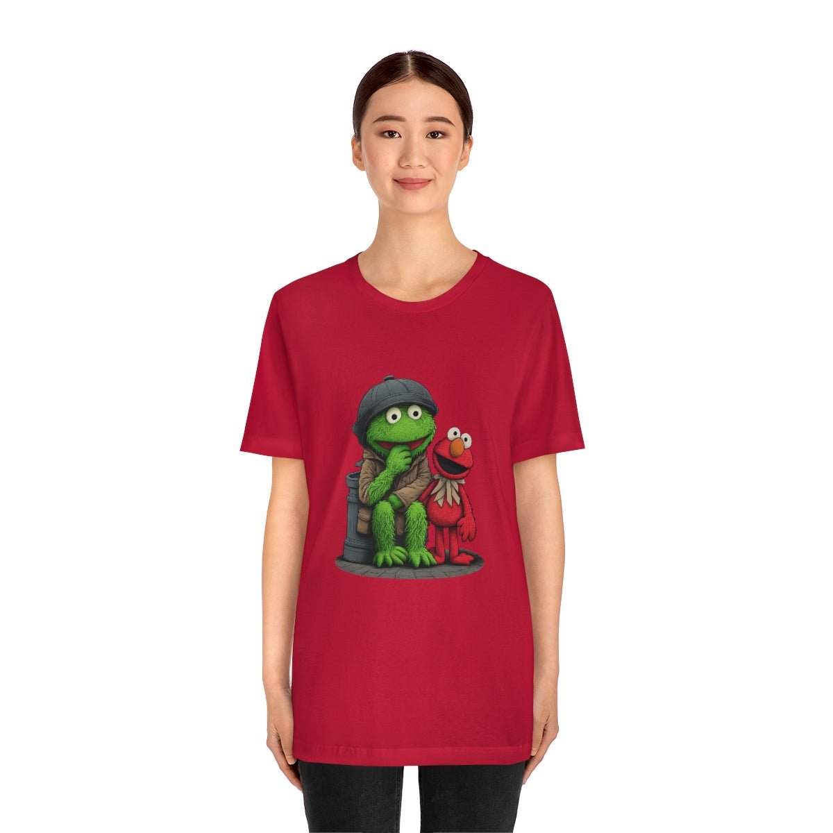 Elmo and Oscar- Unisex Short Sleeve Tee - JDG Visual Arts