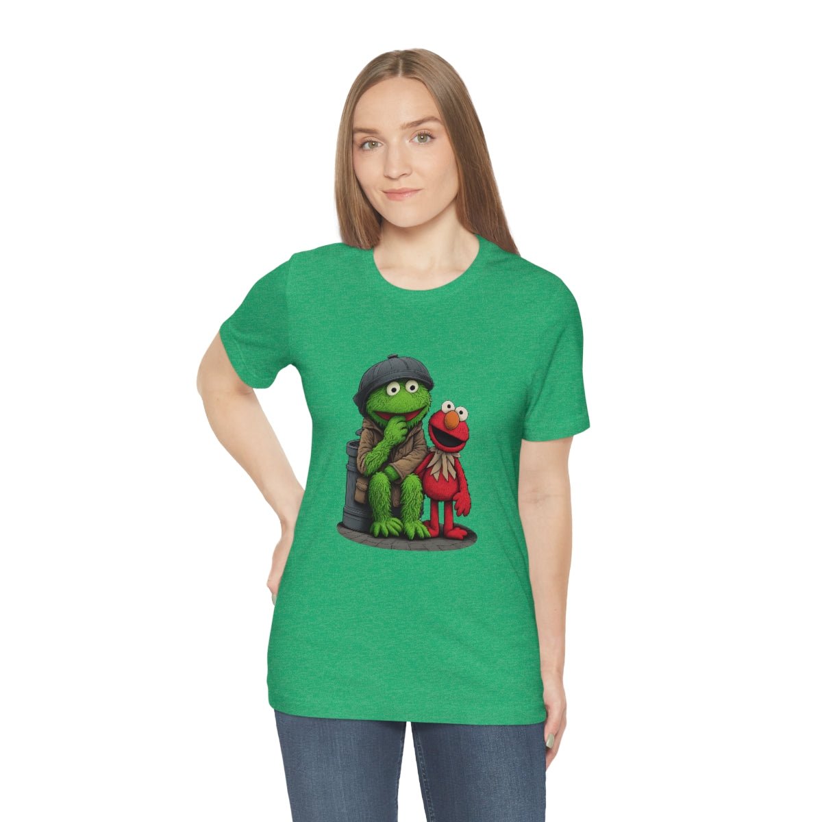 Elmo and Oscar- Unisex Short Sleeve Tee - JDG Visual Arts