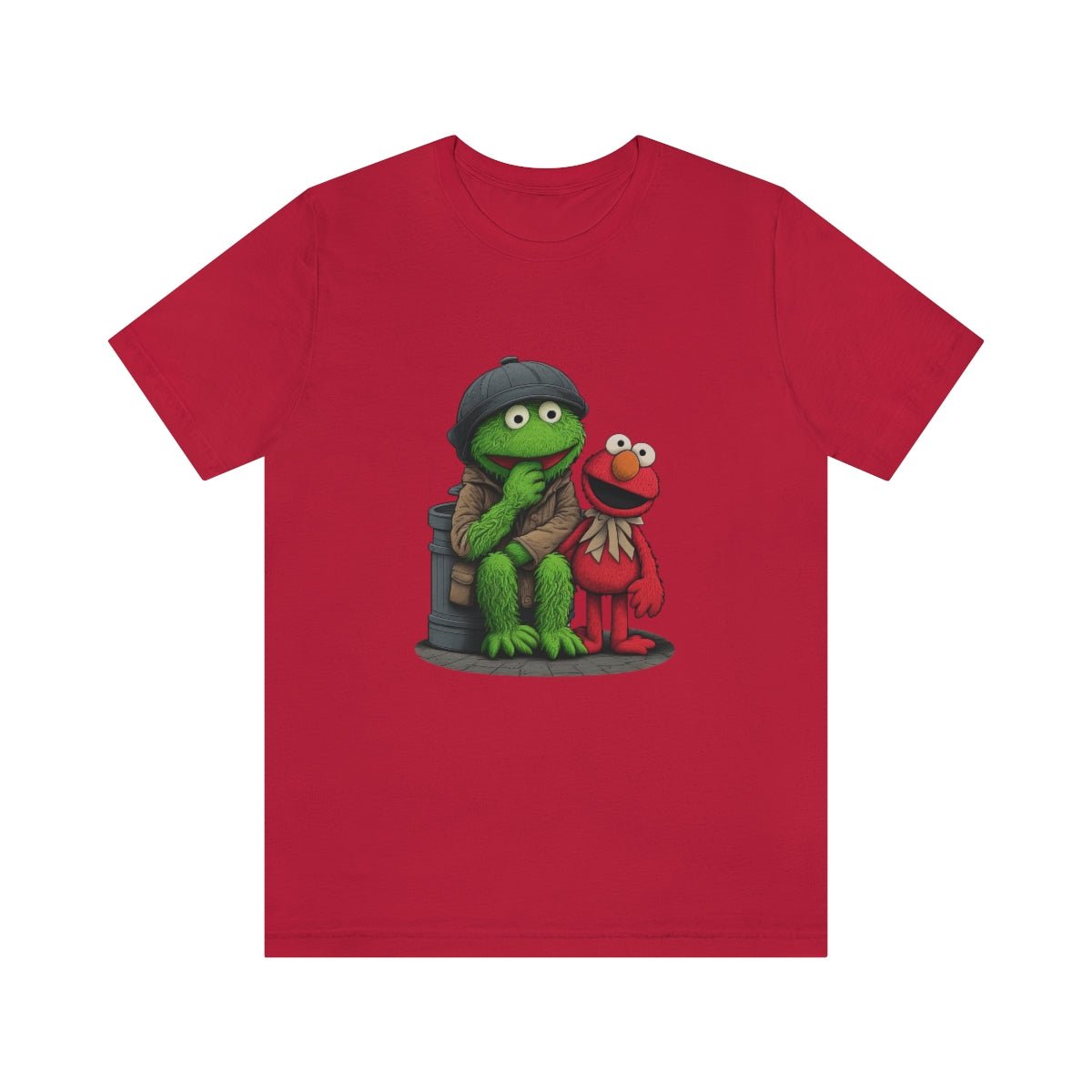 Elmo and Oscar- Unisex Short Sleeve Tee - JDG Visual Arts