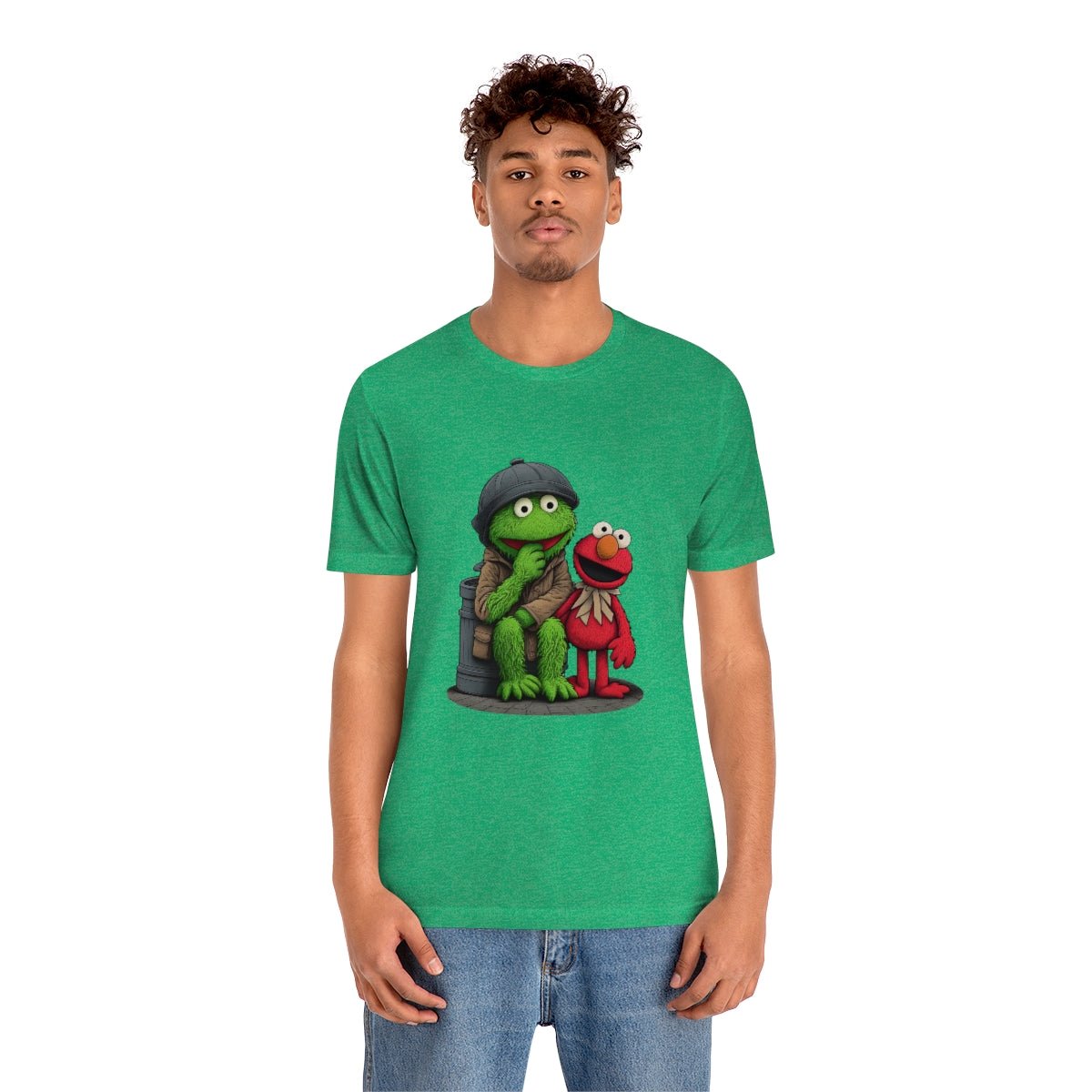 Elmo and Oscar- Unisex Short Sleeve Tee - JDG Visual Arts