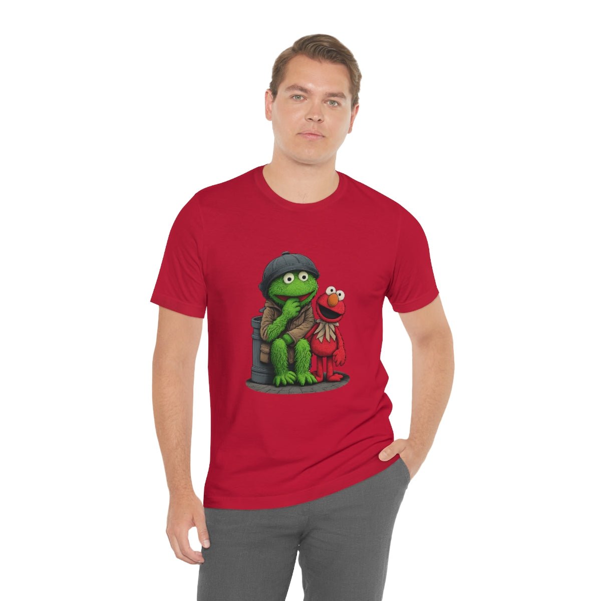 Elmo and Oscar- Unisex Short Sleeve Tee - JDG Visual Arts