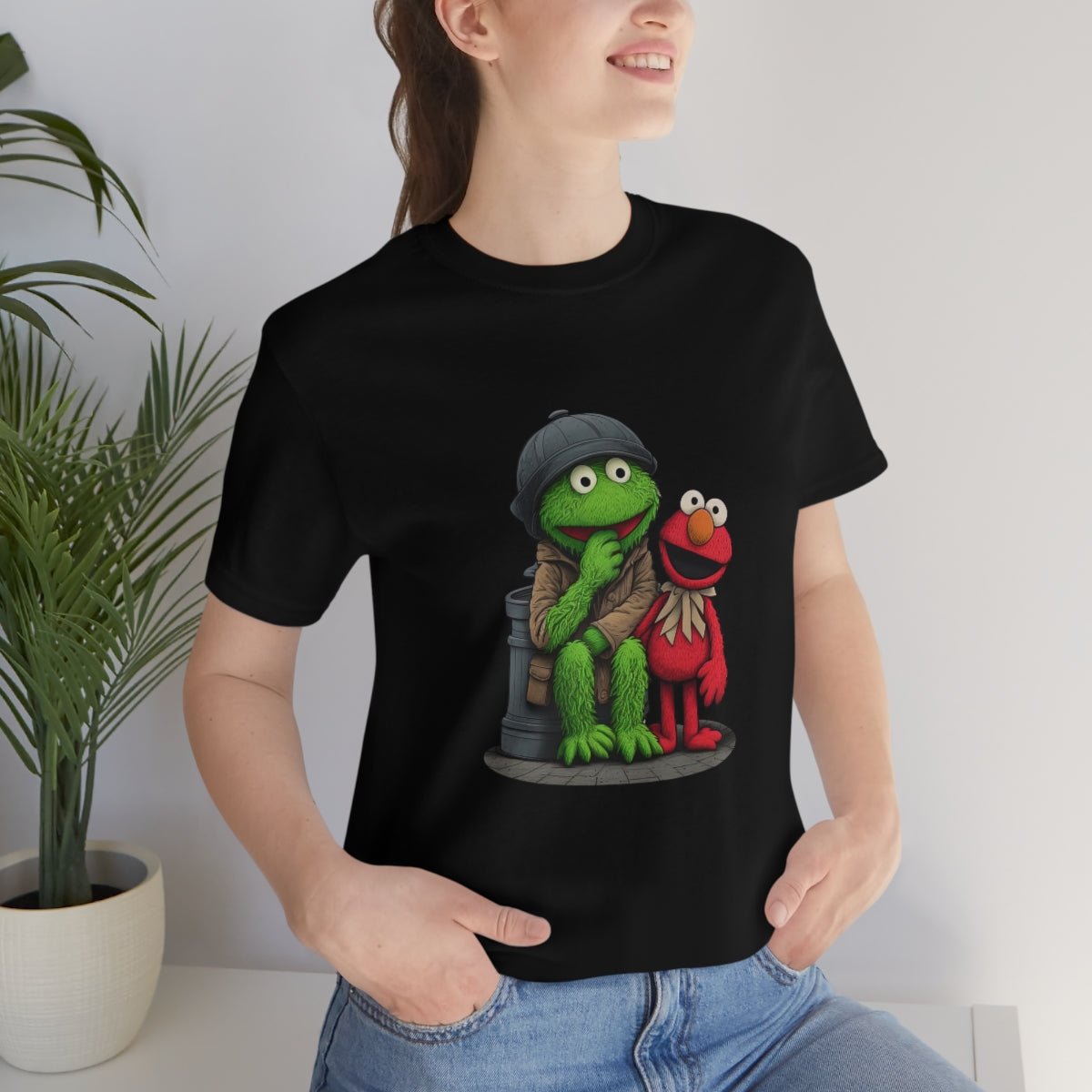 Elmo and Oscar- Unisex Short Sleeve Tee - JDG Visual Arts
