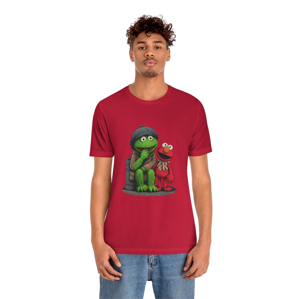 Elmo and Oscar- Unisex Short Sleeve Tee - JDG Visual Arts