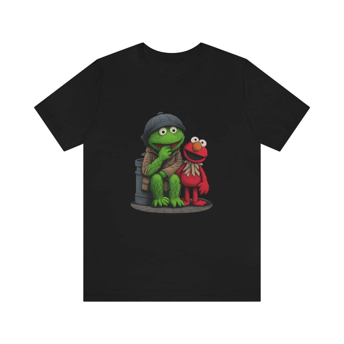 Elmo and Oscar- Unisex Short Sleeve Tee - JDG Visual Arts