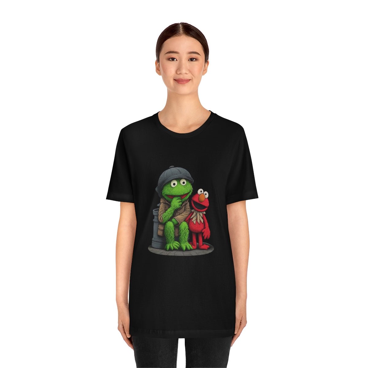 Elmo and Oscar- Unisex Short Sleeve Tee - JDG Visual Arts