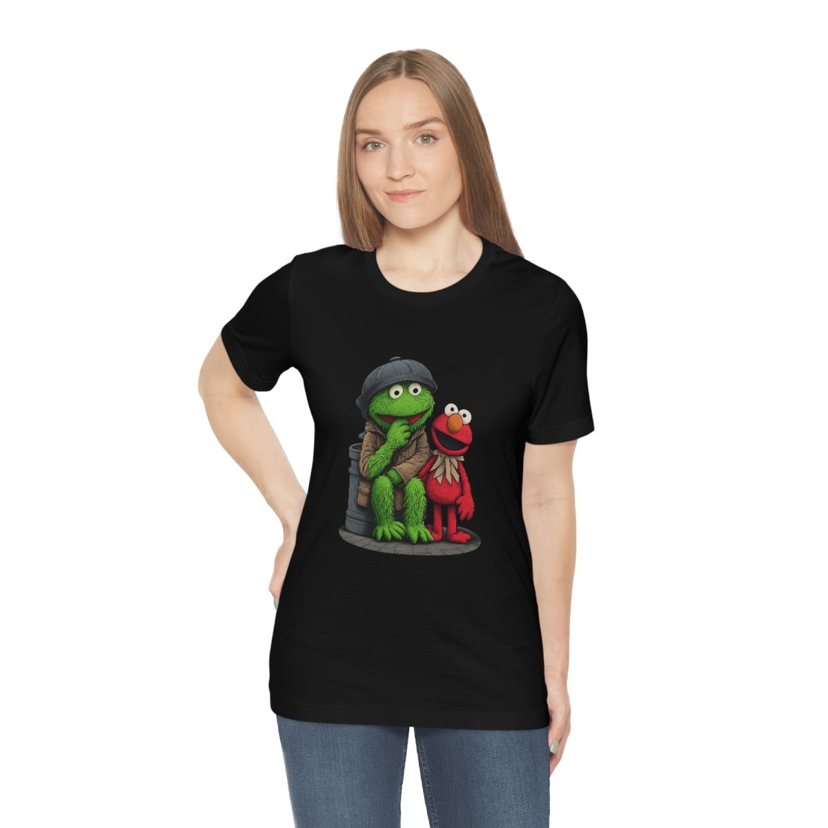 Elmo and Oscar- Unisex Short Sleeve Tee - JDG Visual Arts