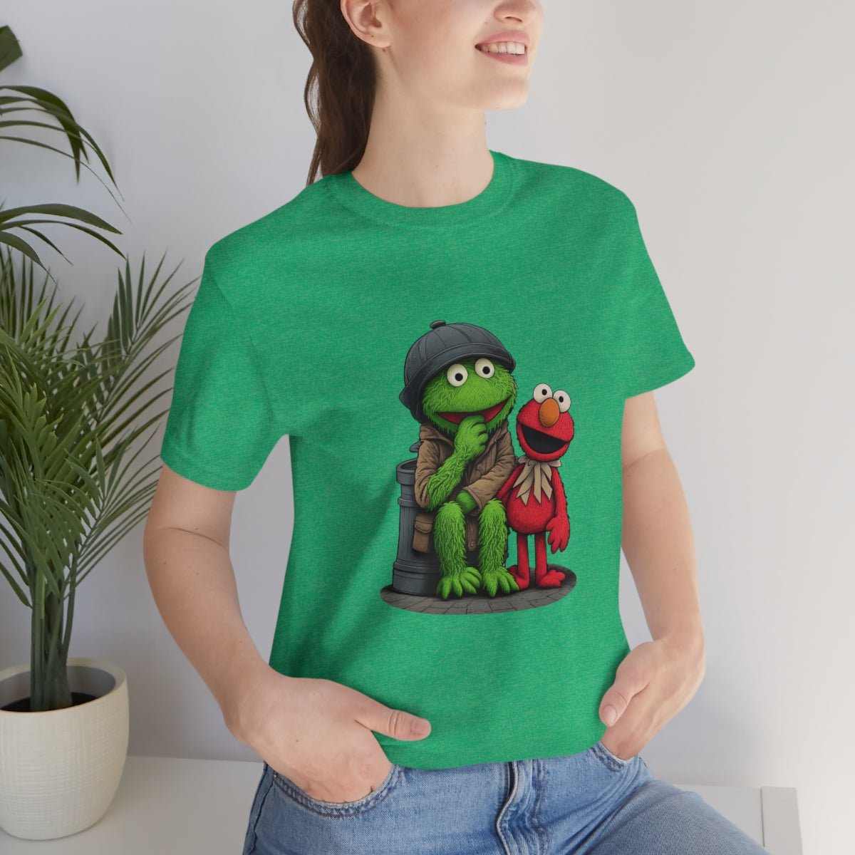Elmo and Oscar- Unisex Short Sleeve Tee - JDG Visual Arts