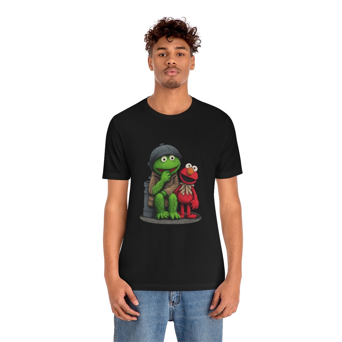 Elmo and Oscar- Unisex Short Sleeve Tee - JDG Visual Arts