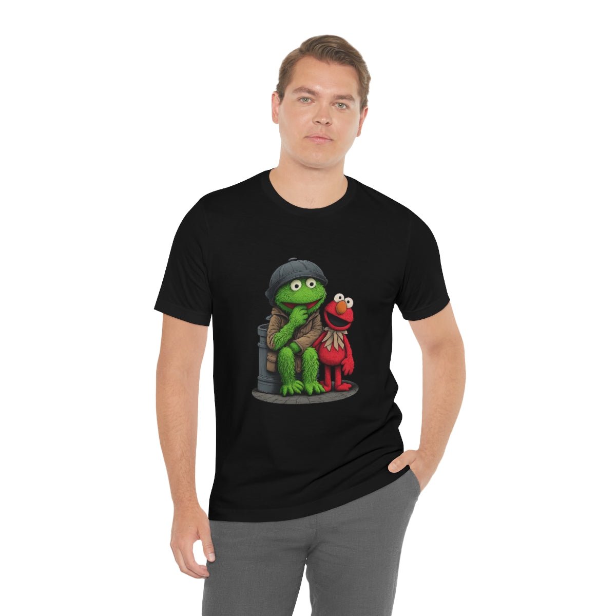 Elmo and Oscar- Unisex Short Sleeve Tee - JDG Visual Arts
