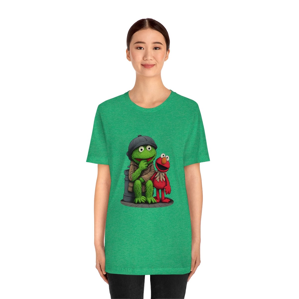 Elmo and Oscar- Unisex Short Sleeve Tee - JDG Visual Arts