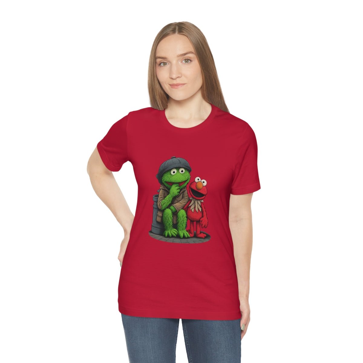 Elmo and Oscar- Unisex Short Sleeve Tee - JDG Visual Arts