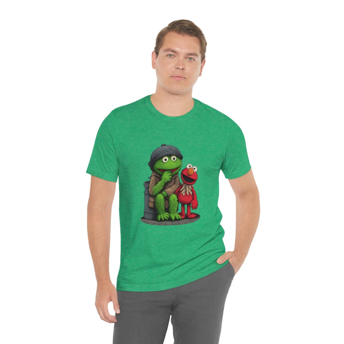 Elmo and Oscar- Unisex Short Sleeve Tee - JDG Visual Arts