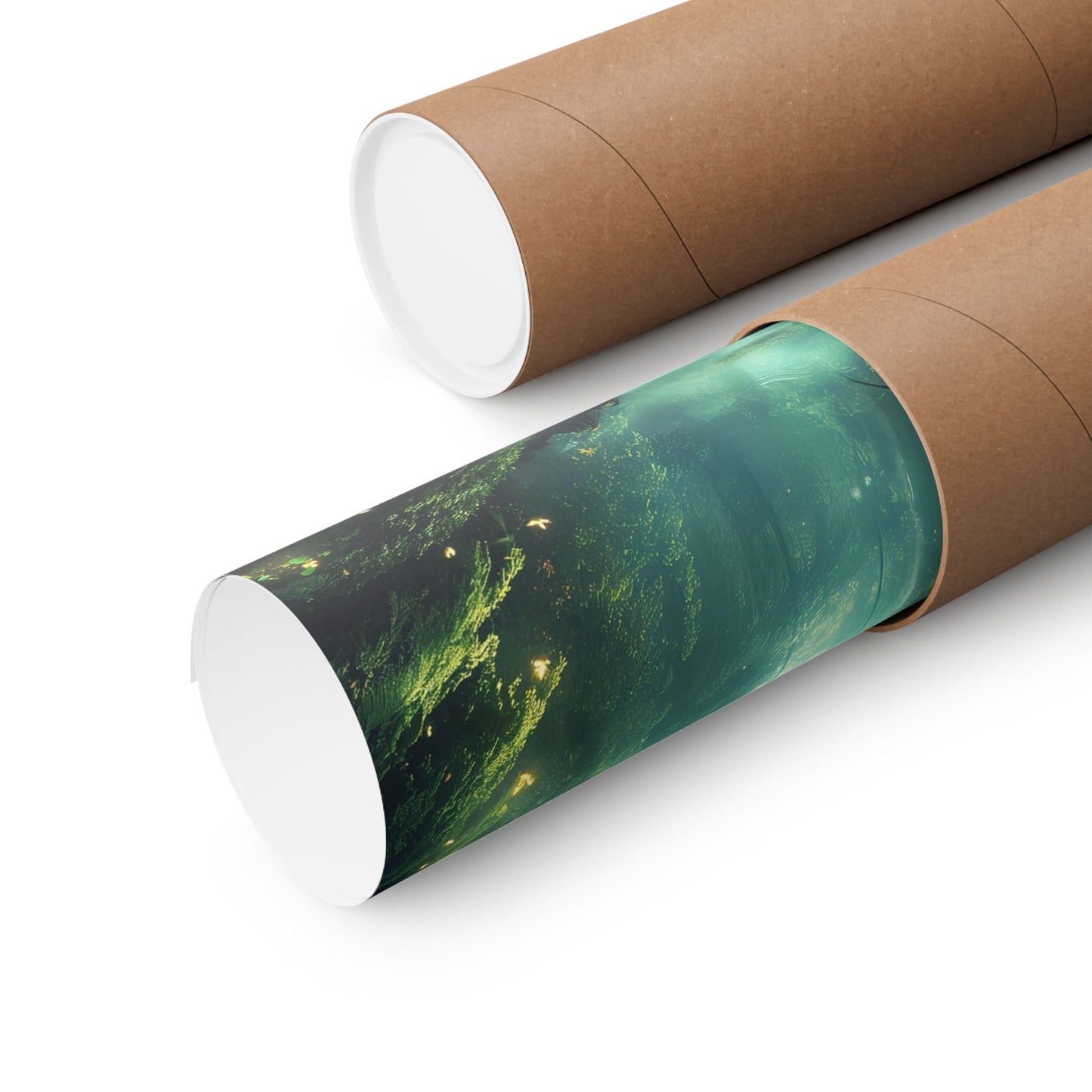 Enchanted River — Bioluminescent Forest Poster - JG Visual Arts