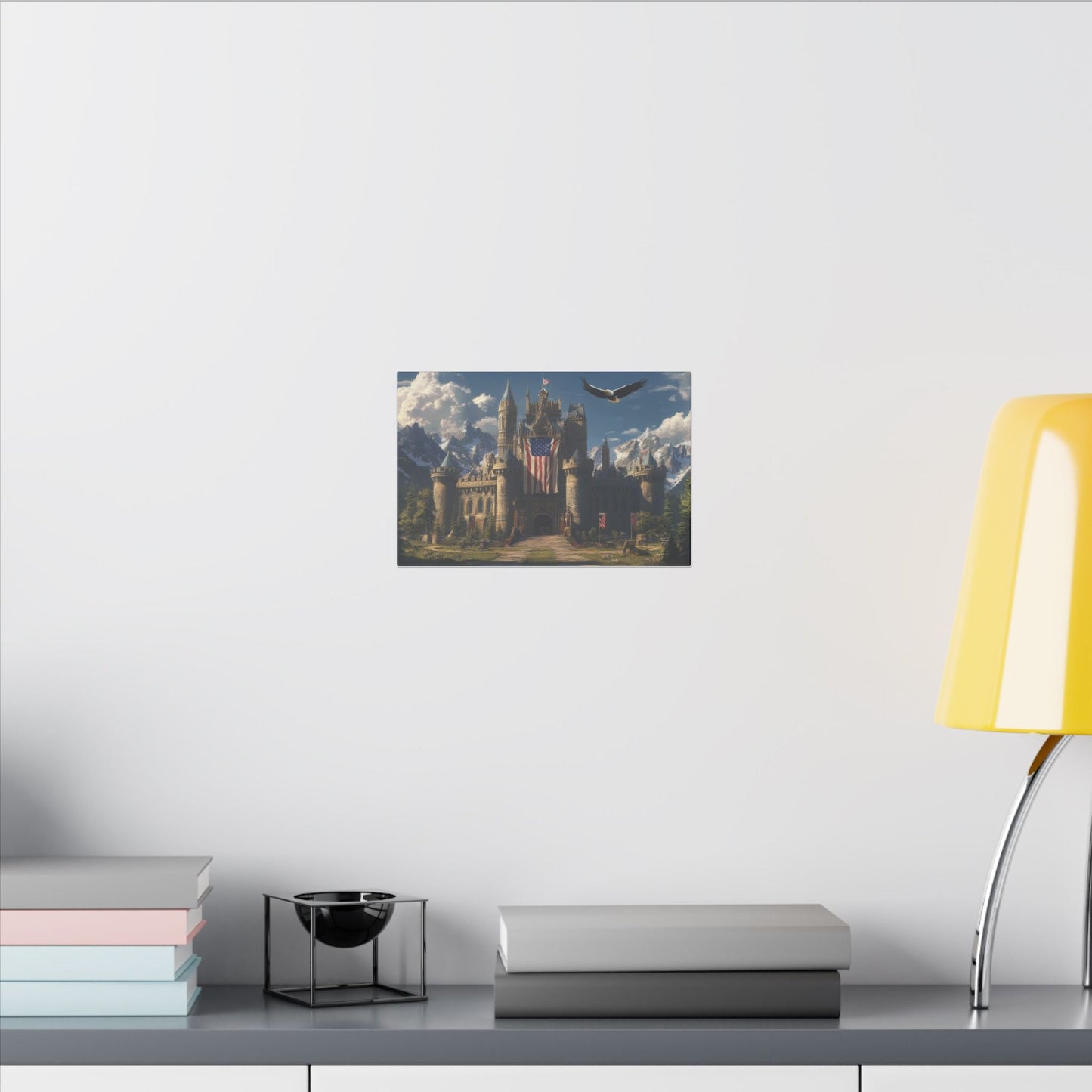 Eyrie Keep — Castle and Eagle Canvas - JG Visual Arts