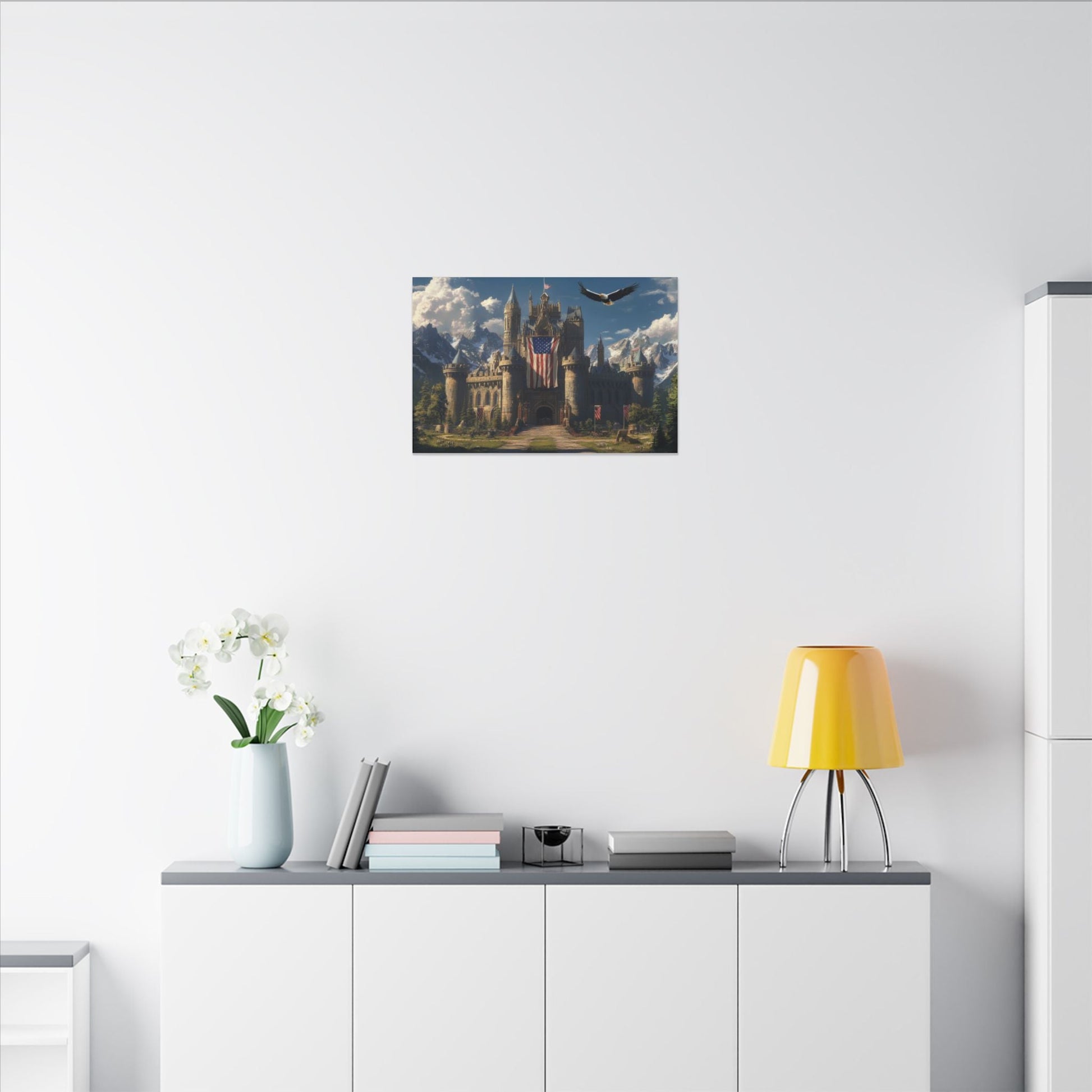 Eyrie Keep — Castle and Eagle Canvas - JG Visual Arts