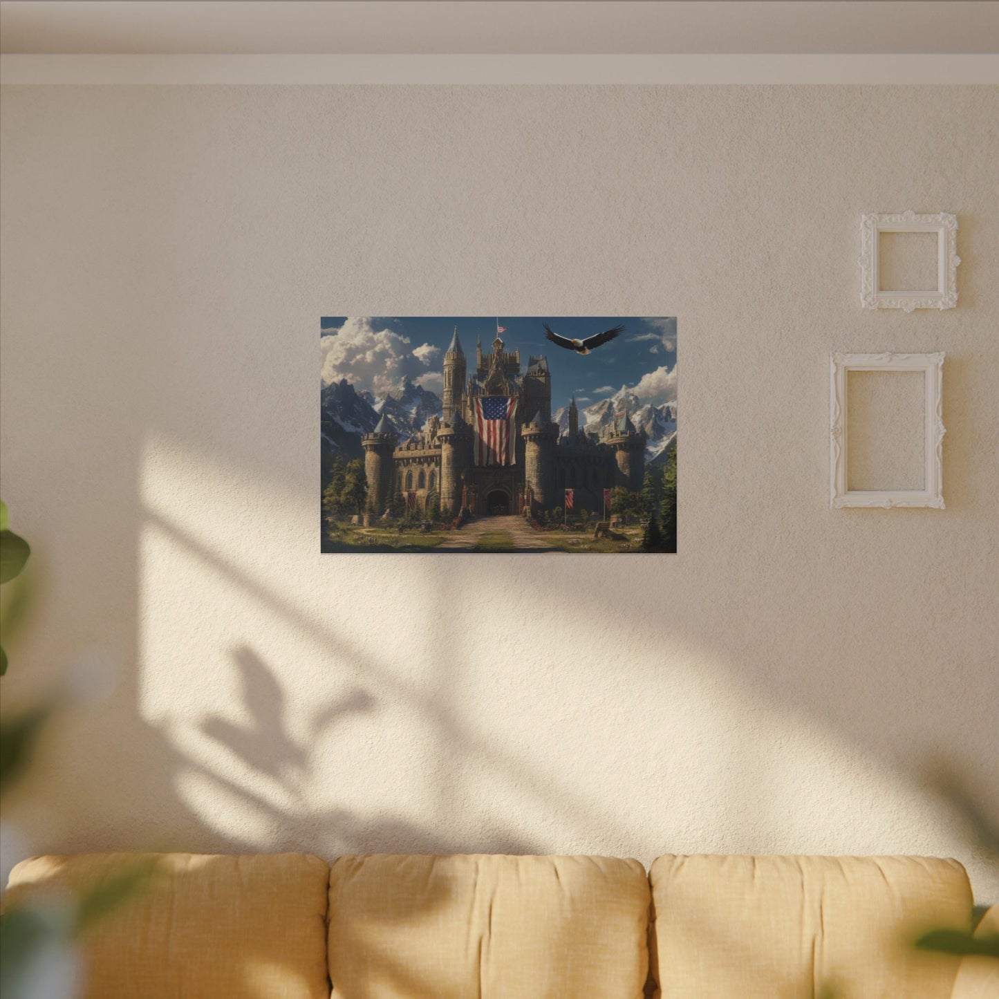 Eyrie Keep — Castle and Eagle Canvas - JG Visual Arts