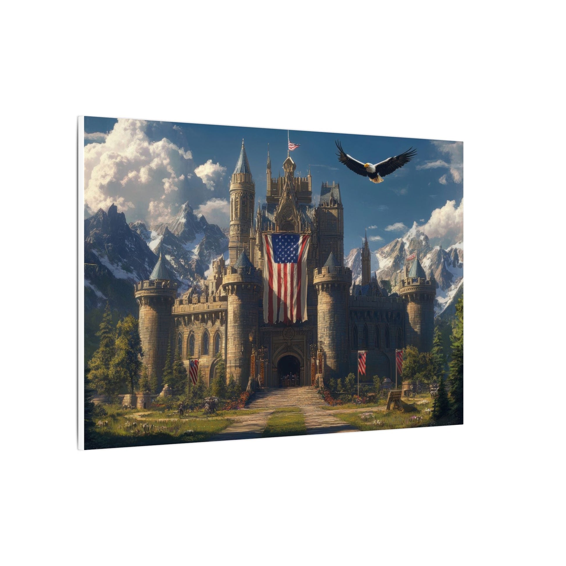 Eyrie Keep — Castle and Eagle Canvas - JG Visual Arts