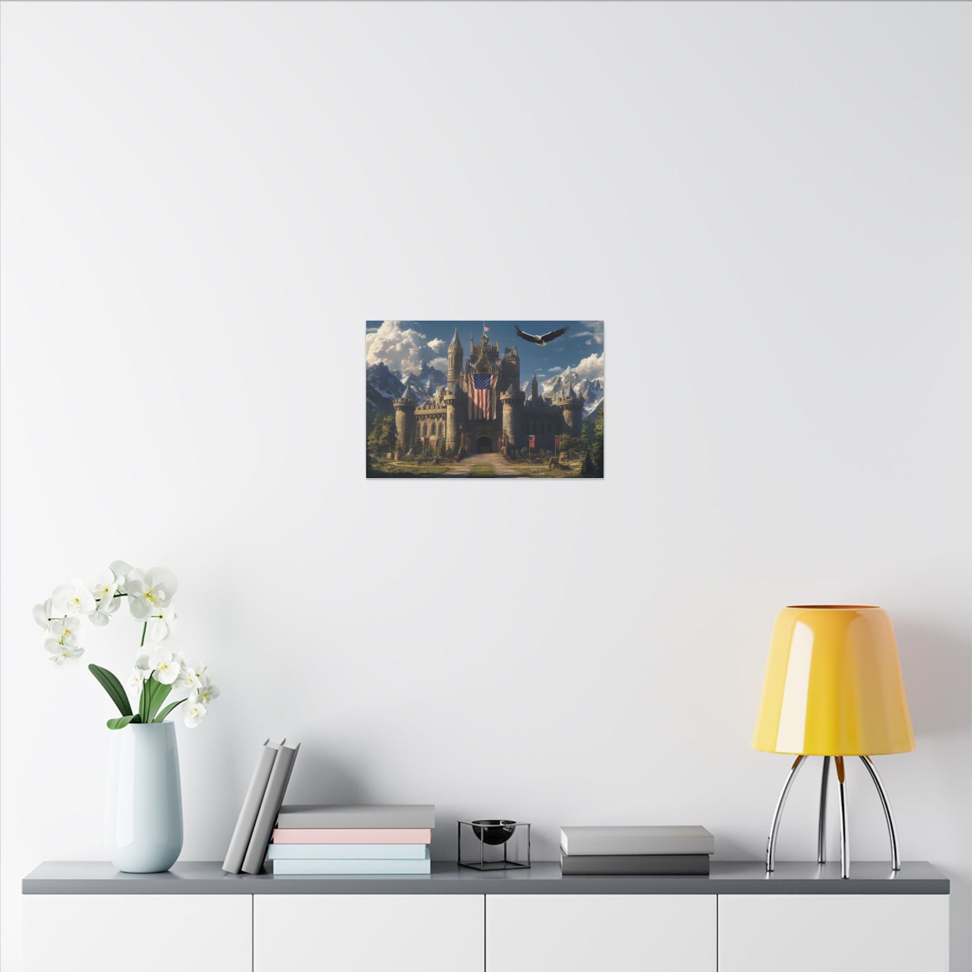 Eyrie Keep — Castle and Eagle Canvas - JG Visual Arts