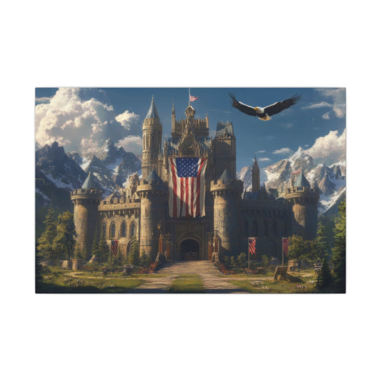 Eyrie Keep — Castle and Eagle Canvas - JG Visual Arts
