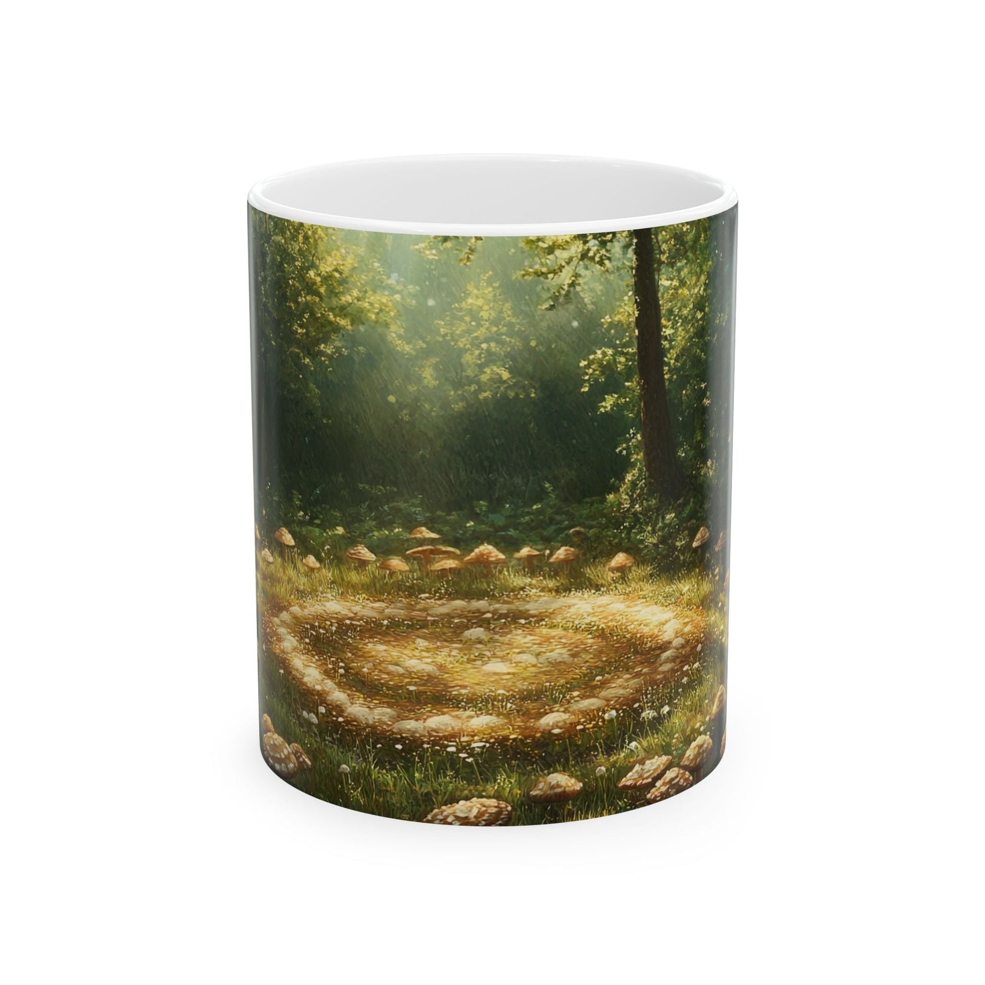 Fairy Circle — Enchanted Mushroom Grove Mug - JG Visual Arts