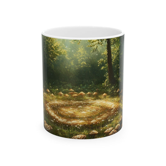 Fairy Circle — Enchanted Mushroom Grove Mug - JDG Visual Arts