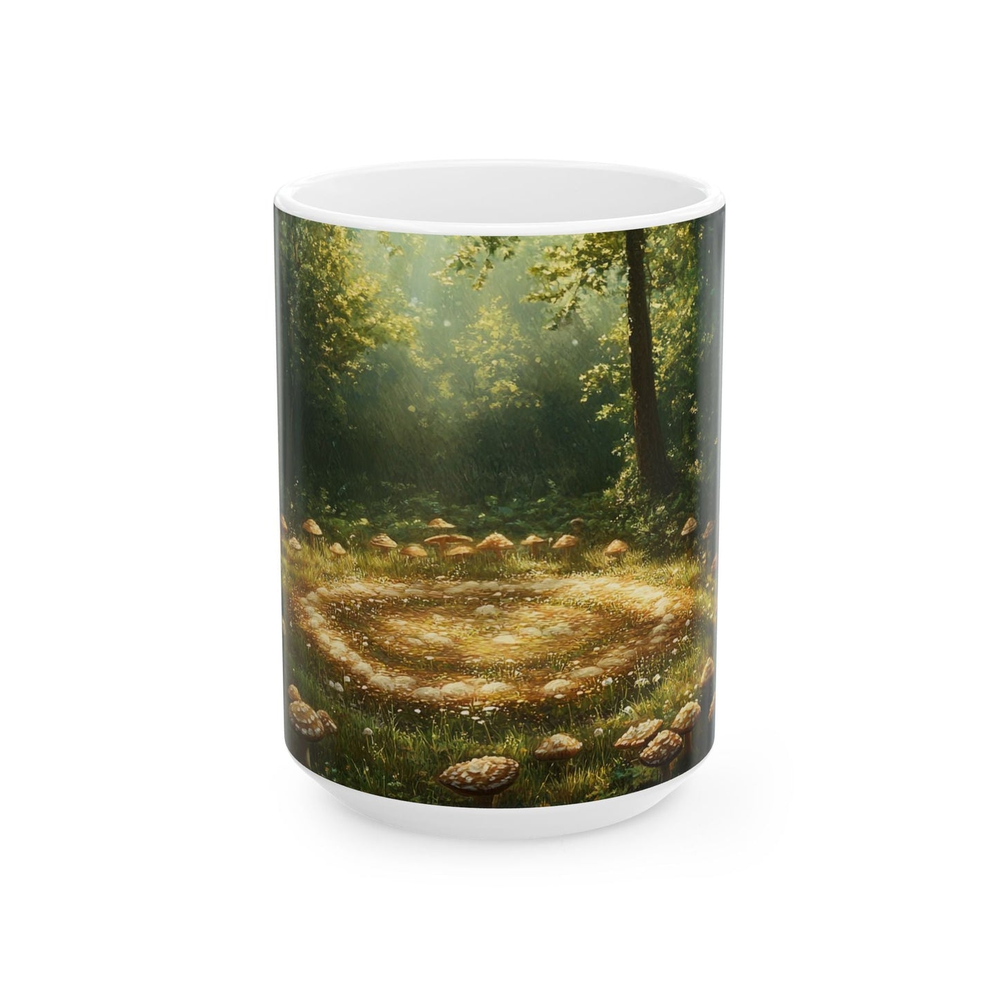 Fairy Circle — Enchanted Mushroom Grove Mug - JG Visual Arts