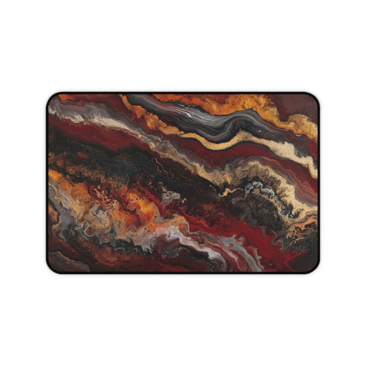 Fiery Earth Swirl Desk Mat - JG Visual Arts