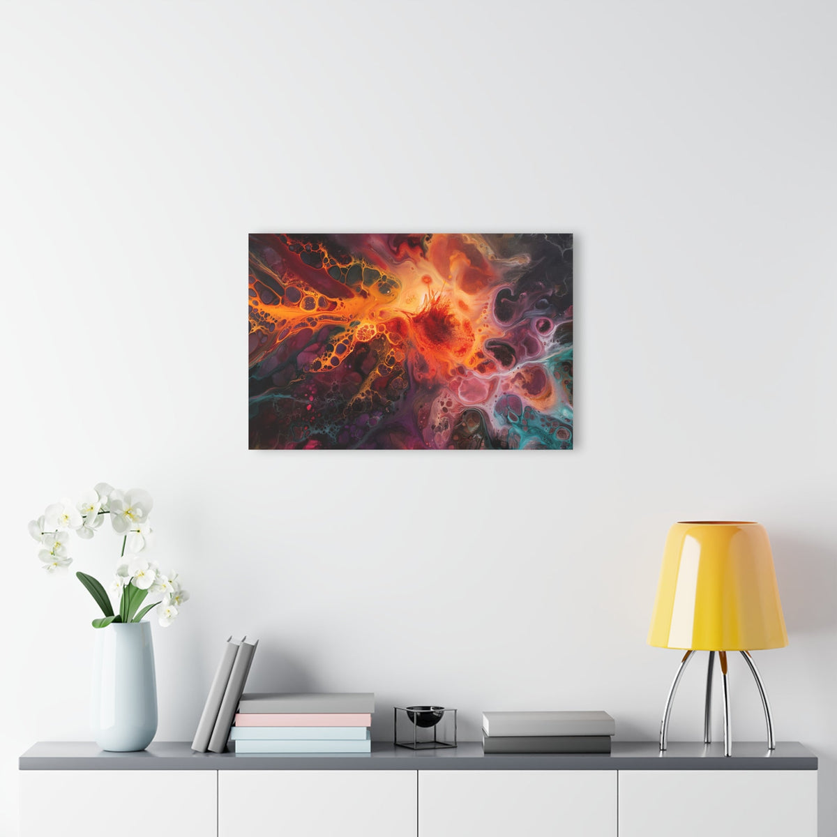 Fiery Nebula Acrylic Print - JG Visual Arts