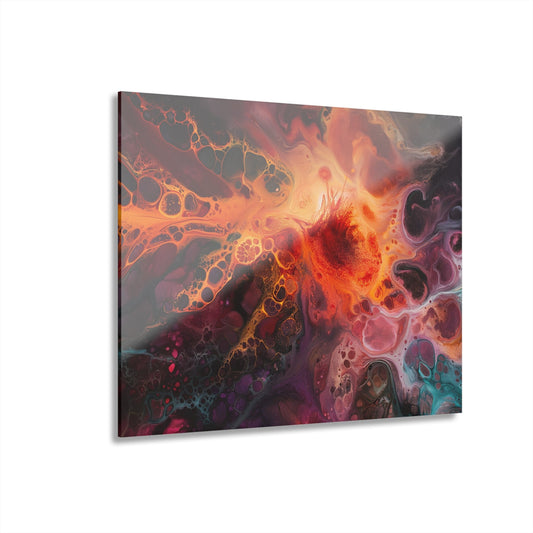 Fiery Nebula Acrylic Print - JG Visual Arts