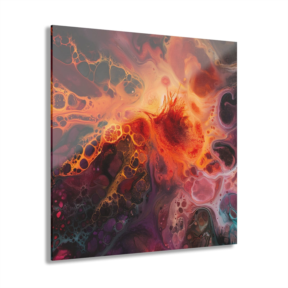 Fiery Nebula Acrylic Print - JG Visual Arts