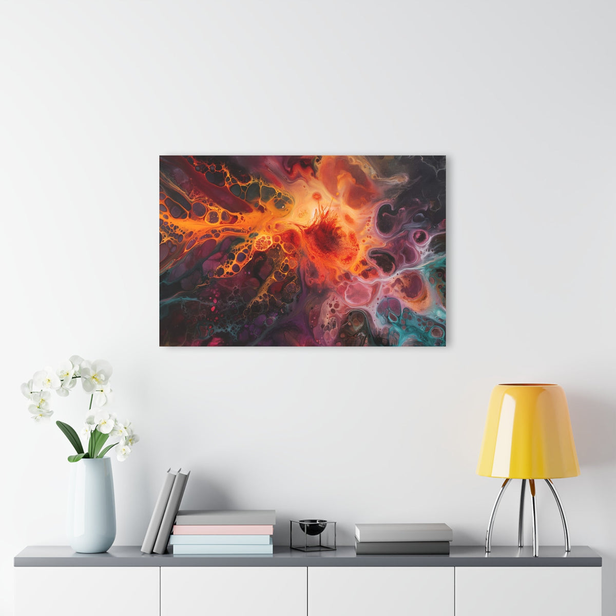 Fiery Nebula Acrylic Print - JG Visual Arts
