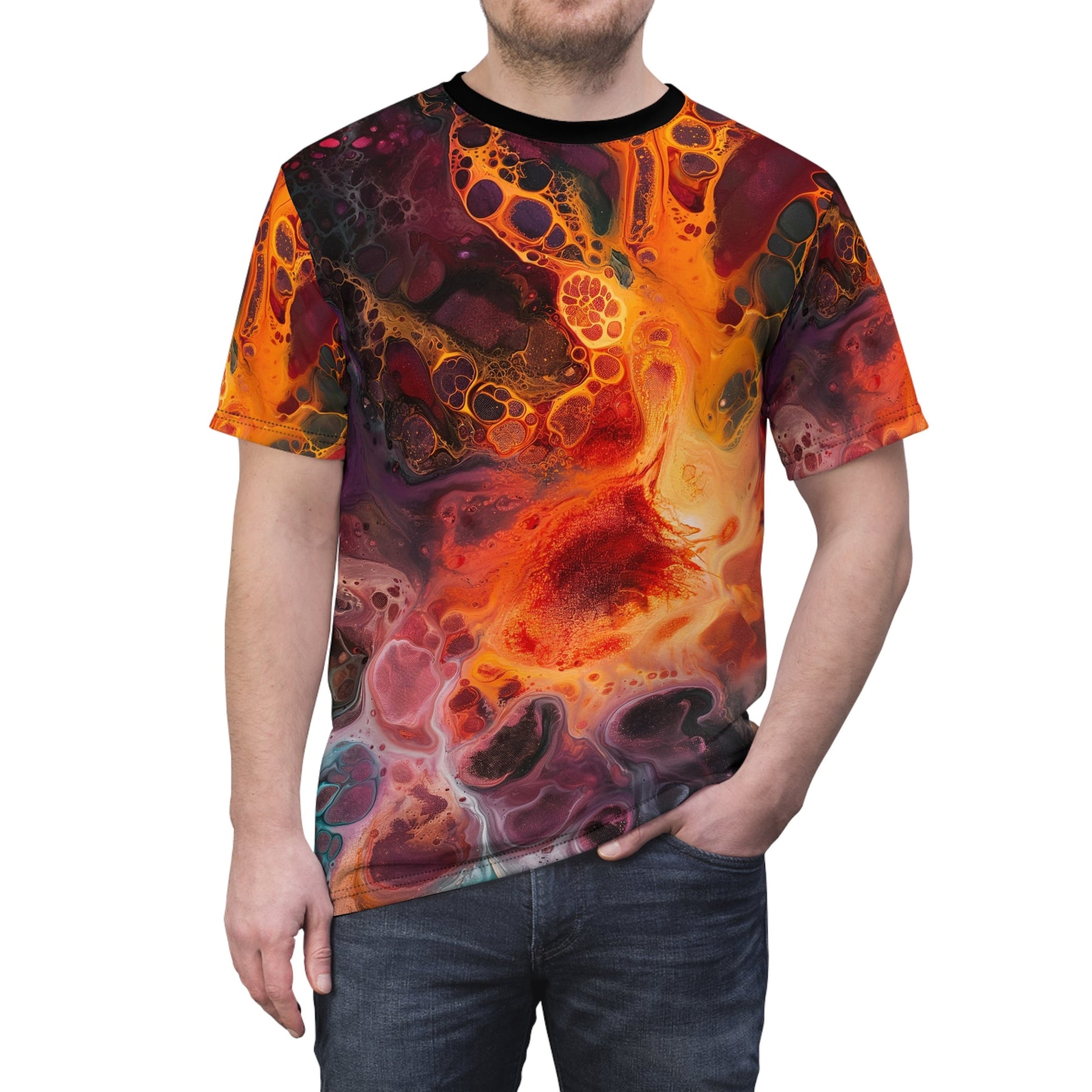 Fiery Nebula - All Over Print Tee - JDG Visual Arts