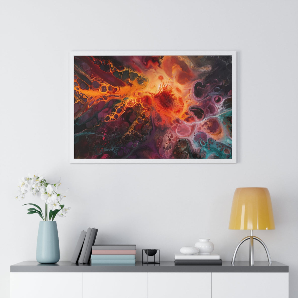 Fiery Nebula Framed Print - JG Visual Arts