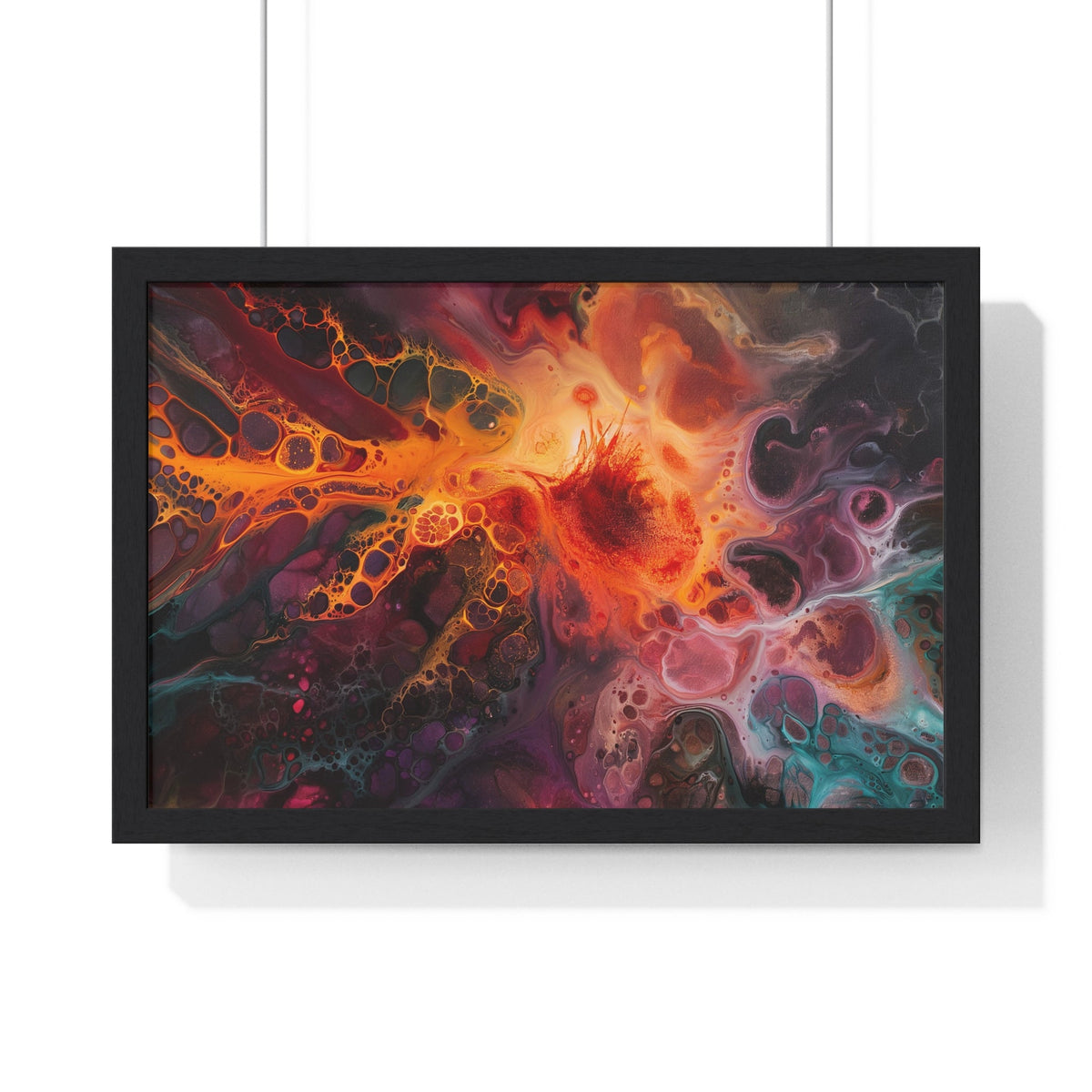 Fiery Nebula Framed Print - JG Visual Arts